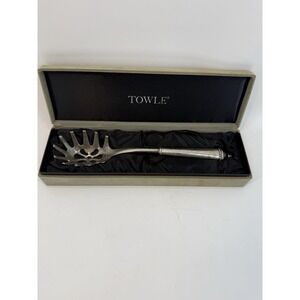 Towle Silver Plated Pasta Serving Fork Spoon Utensil Server In Velvet Box